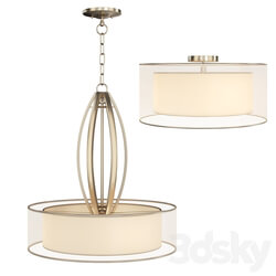 Possini Euro Alecia Wide French Gold Pendant Light Pendant light 3D Models 