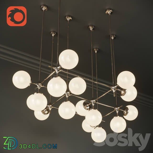 Tribeca Loft Chandelier Maximum Pendant light 3D Models