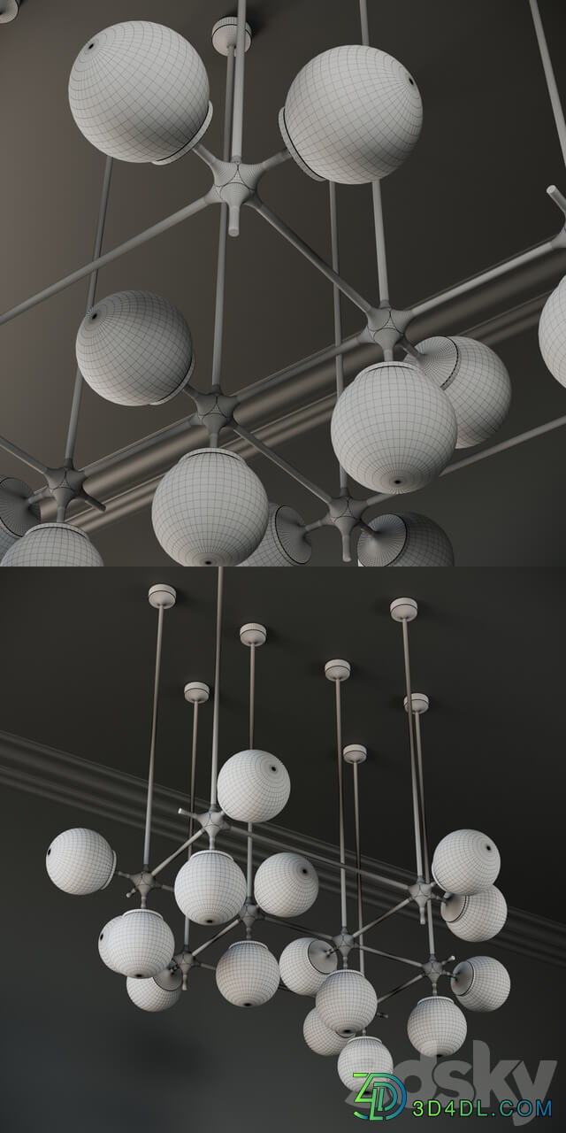 Tribeca Loft Chandelier Maximum Pendant light 3D Models