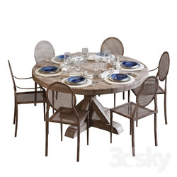 Table Chair Flamant dining set 001 