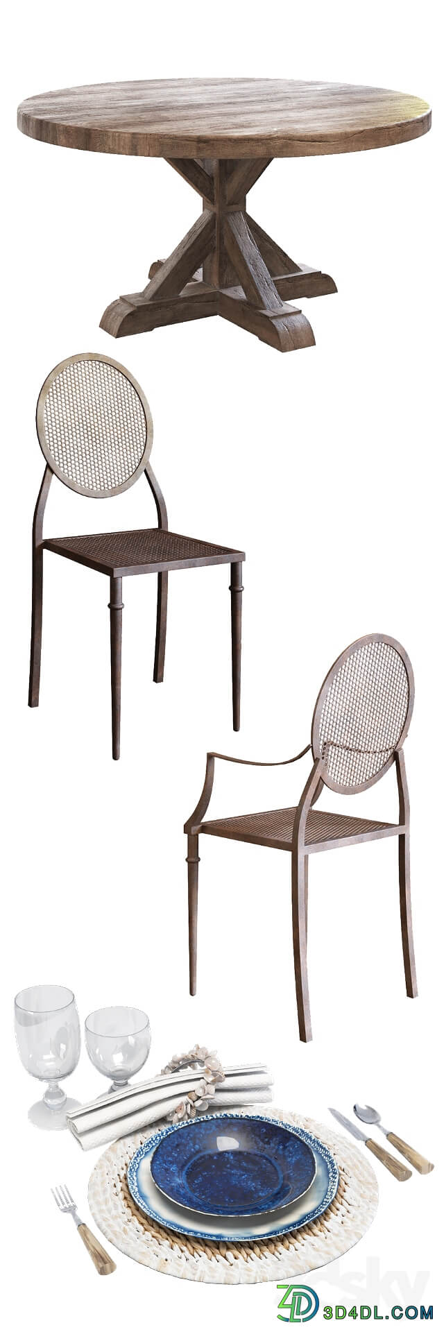 Table Chair Flamant dining set 001