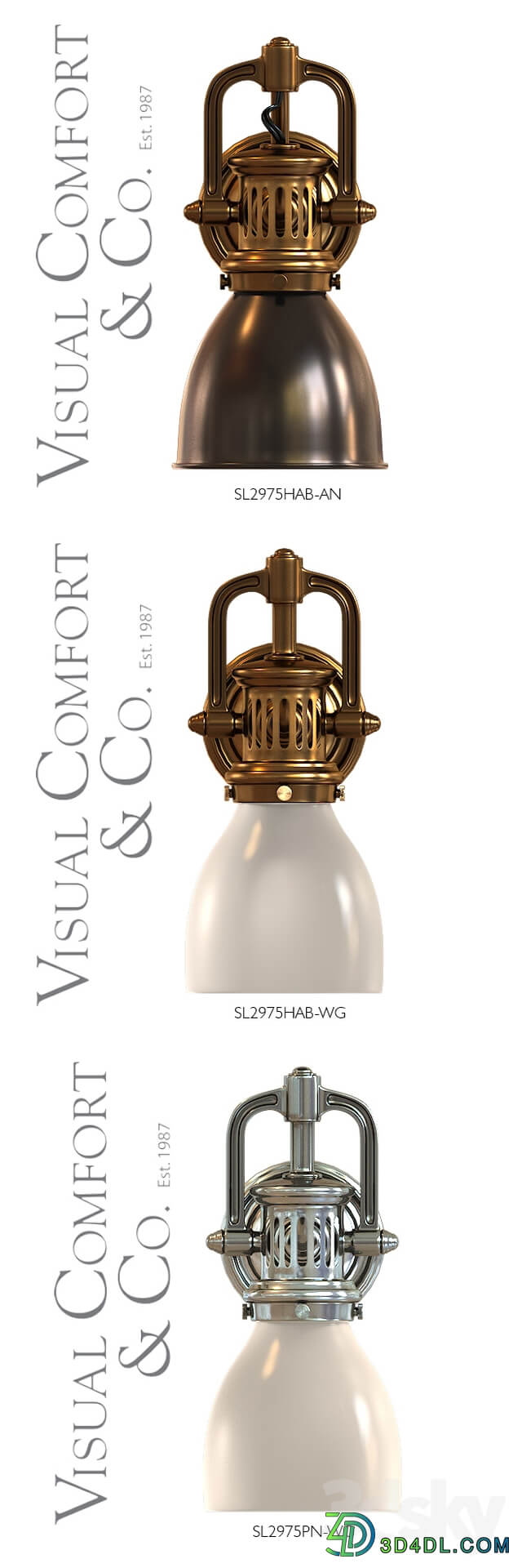 Visual Comfort Lamp SL 2975 Traditional Yoke Suspended Sconce