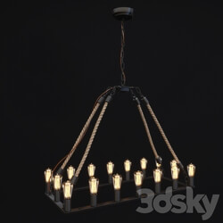 chandelier Zuo Modern Contemporary Inc. Gallite Ceiling Lamp Twine Pendant light 3D Models 