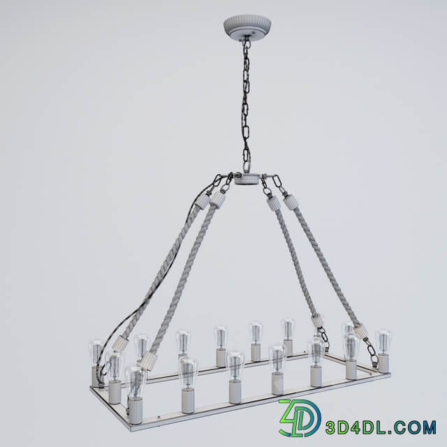 chandelier Zuo Modern Contemporary Inc. Gallite Ceiling Lamp Twine Pendant light 3D Models