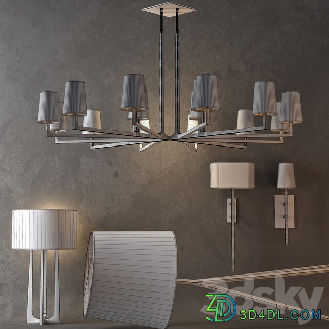 RH Wright Set Pendant light 3D Models