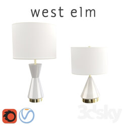 West Elm Metalized Glass Table Lamp Pearl 