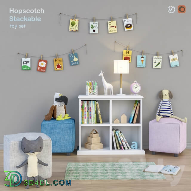 Miscellaneous Toys and wardrobe Hopscotch set 16