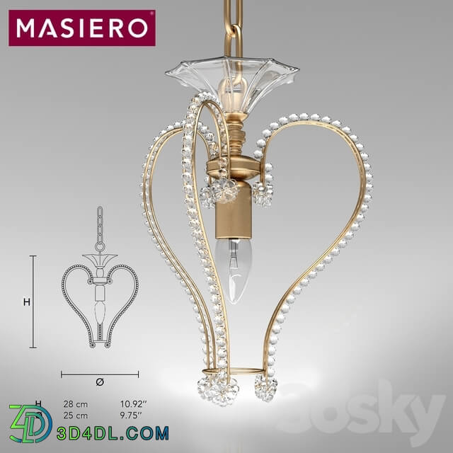 Masiero 4100 s1 Pendant light 3D Models