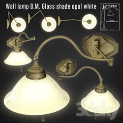 Wall lamp BM Glass shade opal white 