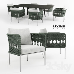 Table Chair Tombolo by Living Divani 