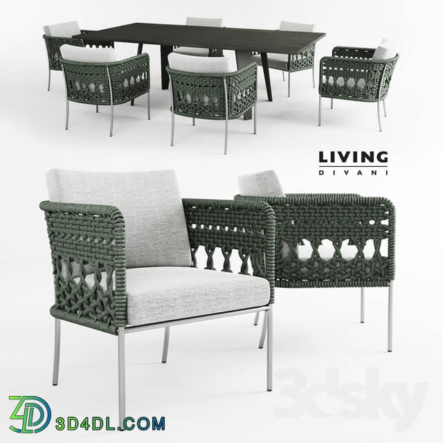 Table Chair Tombolo by Living Divani