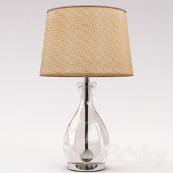 Longport Glass and Chrome Table Lamp 