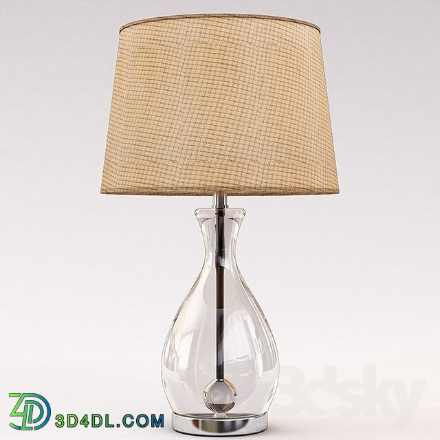 Longport Glass and Chrome Table Lamp