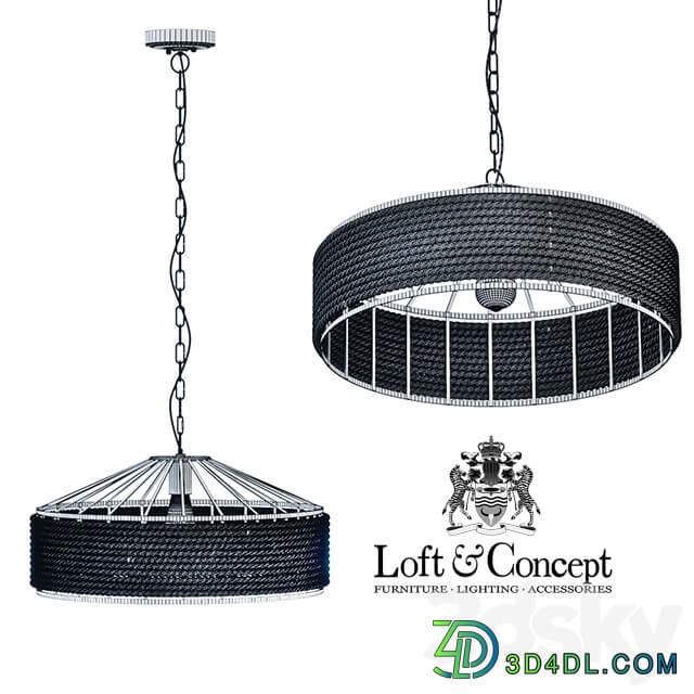 Belt Loft Rope Light Chandelier Pendant light 3D Models