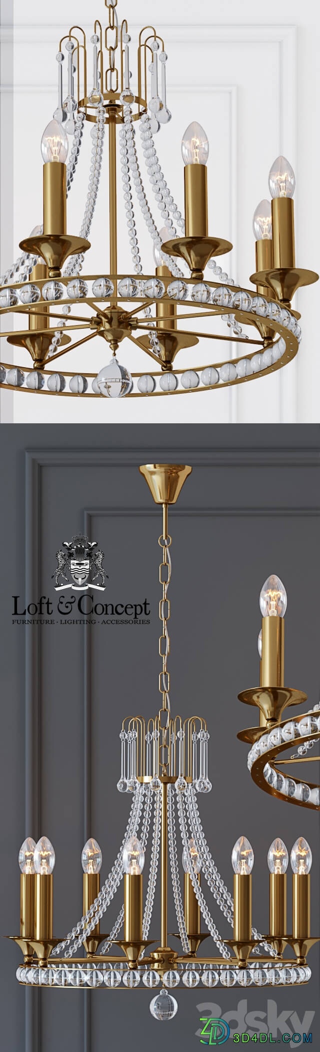 Chandelier Candelia Chandelier Pendant light 3D Models