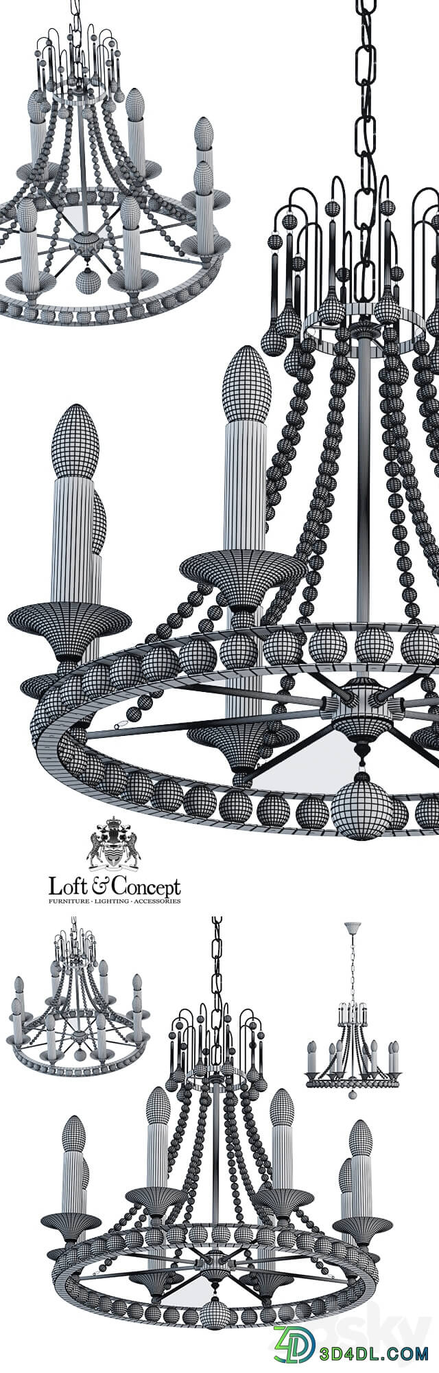 Chandelier Candelia Chandelier Pendant light 3D Models