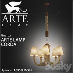 Chandelier Arte Lamp Corda A8958LM 5BR Pendant light 3D Models 