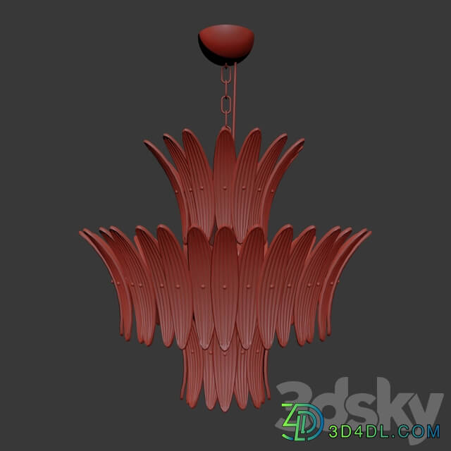 Barovier Toso Palamette Pendant light 3D Models