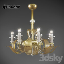 Chandelier Italamp 550 8 Amber Pendant light 3D Models 