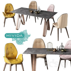 Table Chair Mivida Set 