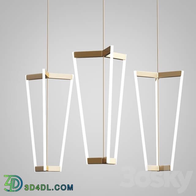 Tube Chandelier By Michael Anastassiades Pendant light 3D Models