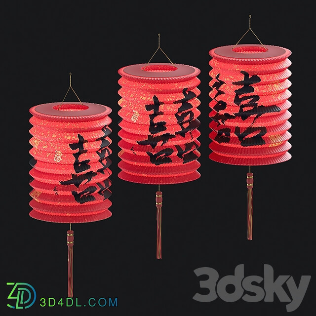 Chinese lantern 2 Chinese Lantern 2 Pendant light 3D Models