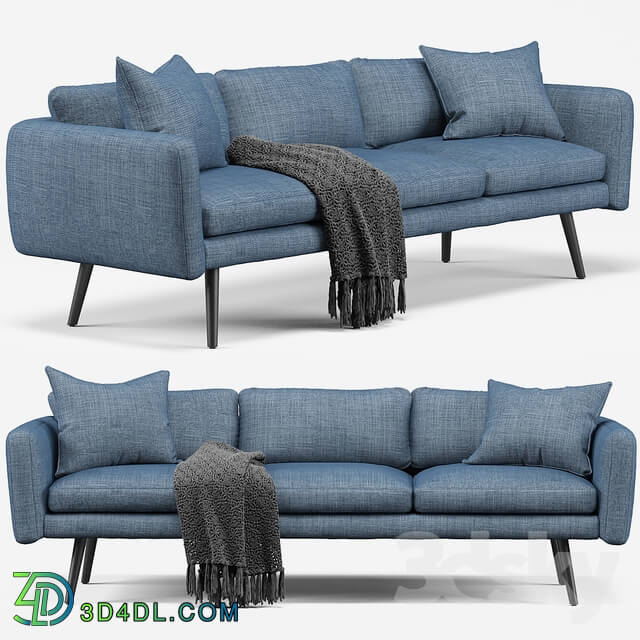 Modani Kelvin Blue 3 Seater Sofa