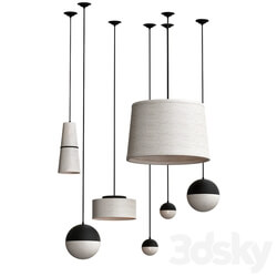 Cloth pendant lamps Pendant light 3D Models 