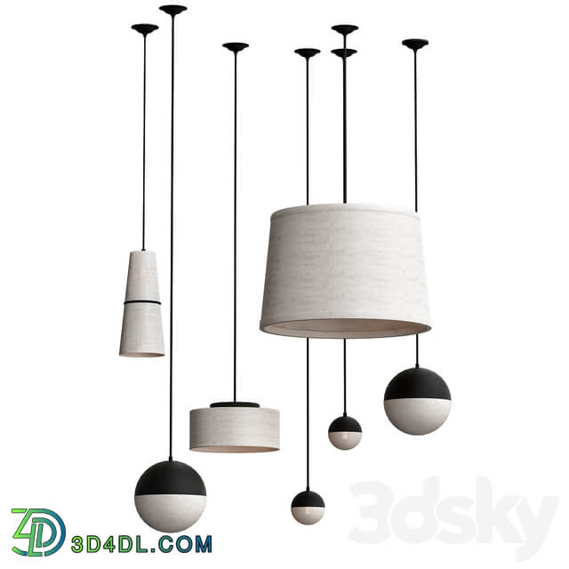 Cloth pendant lamps Pendant light 3D Models