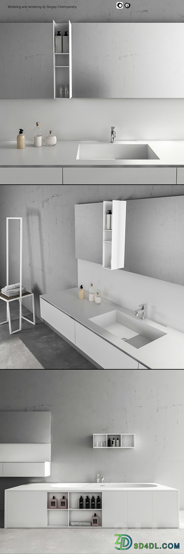 Bathroom furniture set Arcom Escape 2