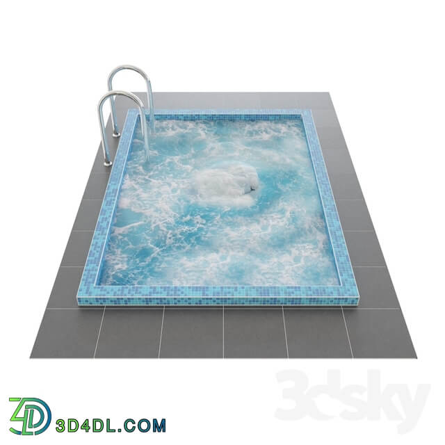 Swimming pool with hydromassage