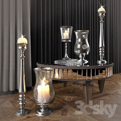 Table mirror and candlesticks Garda Decor 