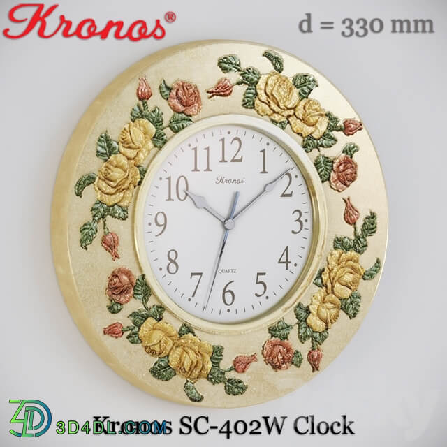 Kronos SC 402W Clock Watches Clocks 3D Models