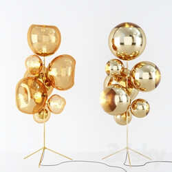Ball Stand Chandelier Gold 