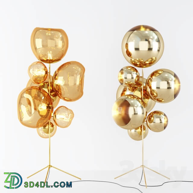 Ball Stand Chandelier Gold