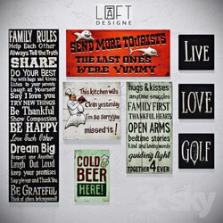 Other decorative objects LoftDesign Wall poster set 001 