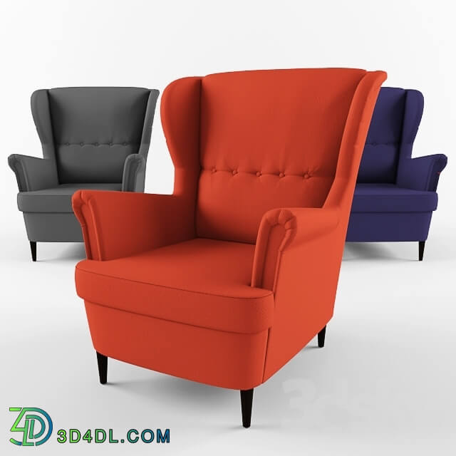 STRANDMON Armchair with headrest