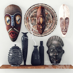 African masks Decorative set 2 