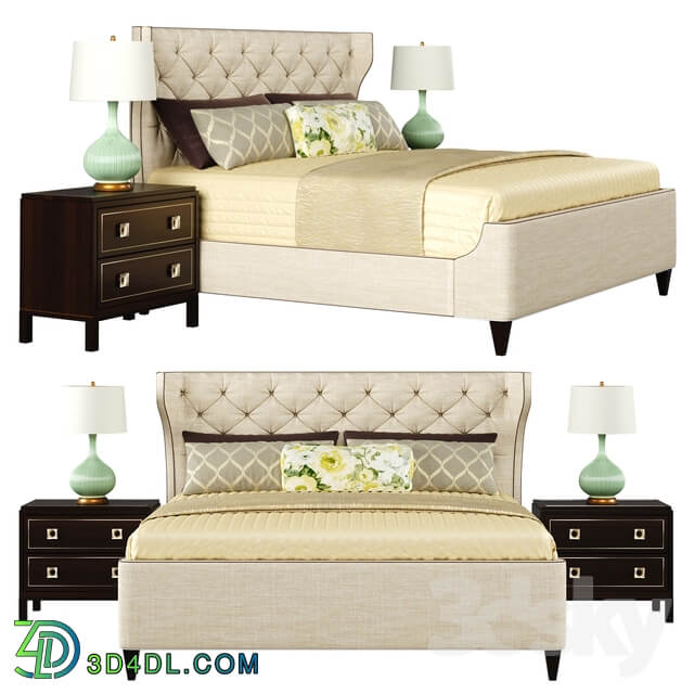 Bed LEXINGTON MULHOLLAND UPHOLSTERED PLATFORM BED