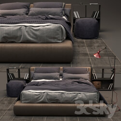 Bed Bed Flexform Groundpiece 