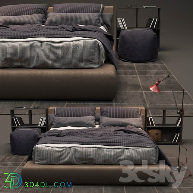 Bed Bed Flexform Groundpiece