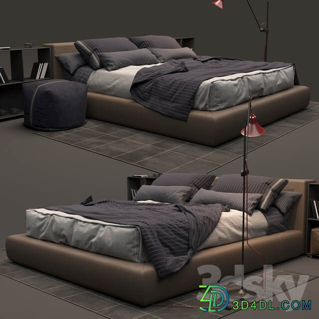 Bed Bed Flexform Groundpiece