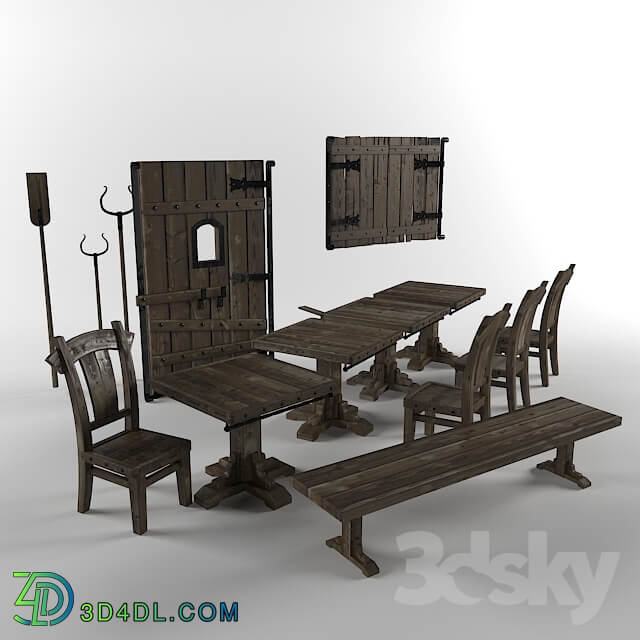 Table Chair Furniture in old Russian style