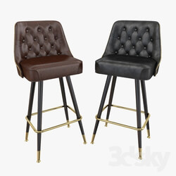 Tufted back bar stool 