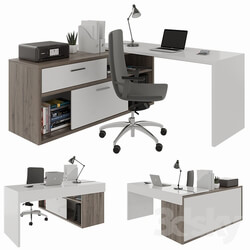 Office desk with decors 