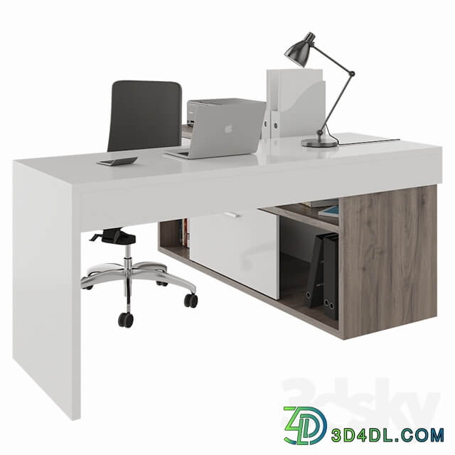 Office desk with decors