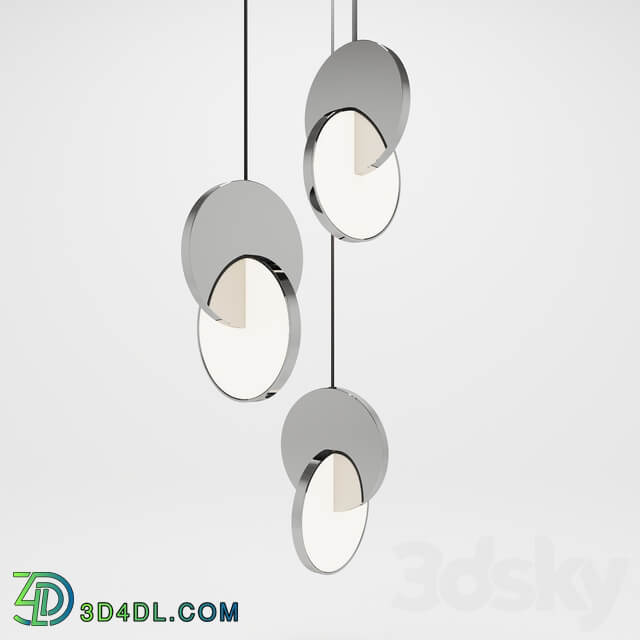 Eclipse Chandelier 3 Piece Pendant light 3D Models