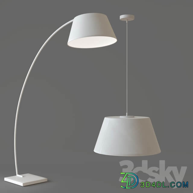 Chandelier and floor lamp AZZARDO Olav