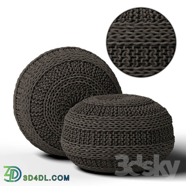 Knitted Pouf