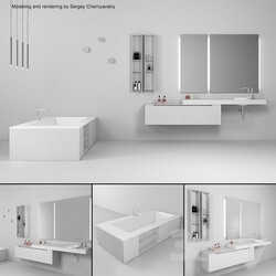 Bathroom furniture set Gold 4 